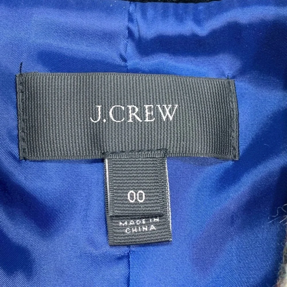 NEW‎ J.CREW WOOL DOVER BLAZER IN HOUNDSTOOTH Sz 00 NWOT